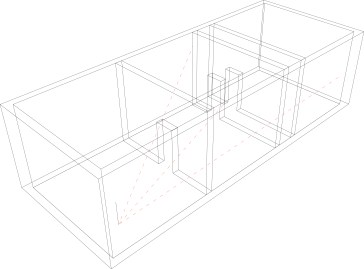 Nauman double doors 3d model-3d view